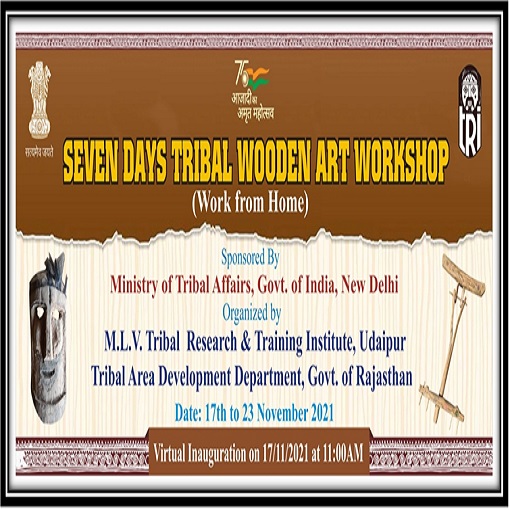 Rajasthan organised a tribal wooden art workshop during the JanJatiya Gaurav Week