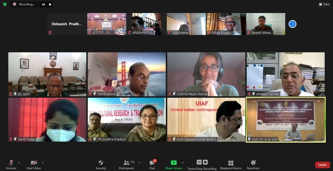 National webinar on Changing Contours of Indigenous Knowledge Among Tribal Communities of India