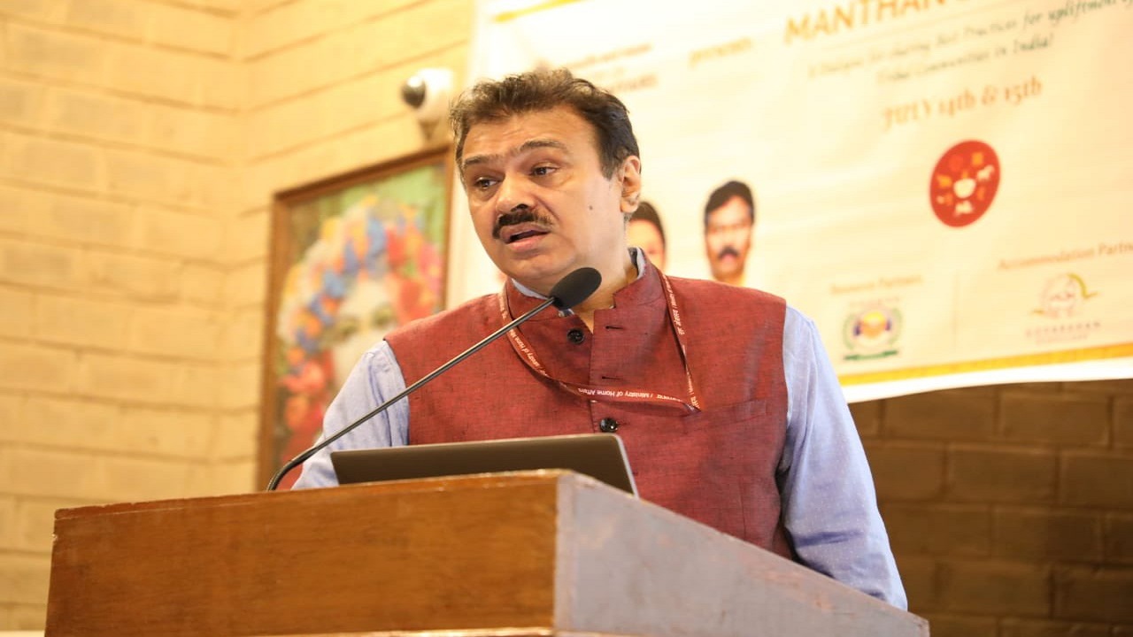 The 2-day Manthan - A Dialogue to Share Best Practices for Upliftment of Tribal Communities in India organized by the Ministry of Tribal Affairs at Palghar-Maharashtra and The Union Tribal Affairs Minister Shri Arjun Munda ji inaugurated the Manthan 
