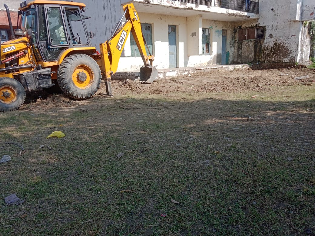 Ground leveling  in Different Gujjar and Bakarwal Hostels as a part of Janjatiya Gaurav Saptah