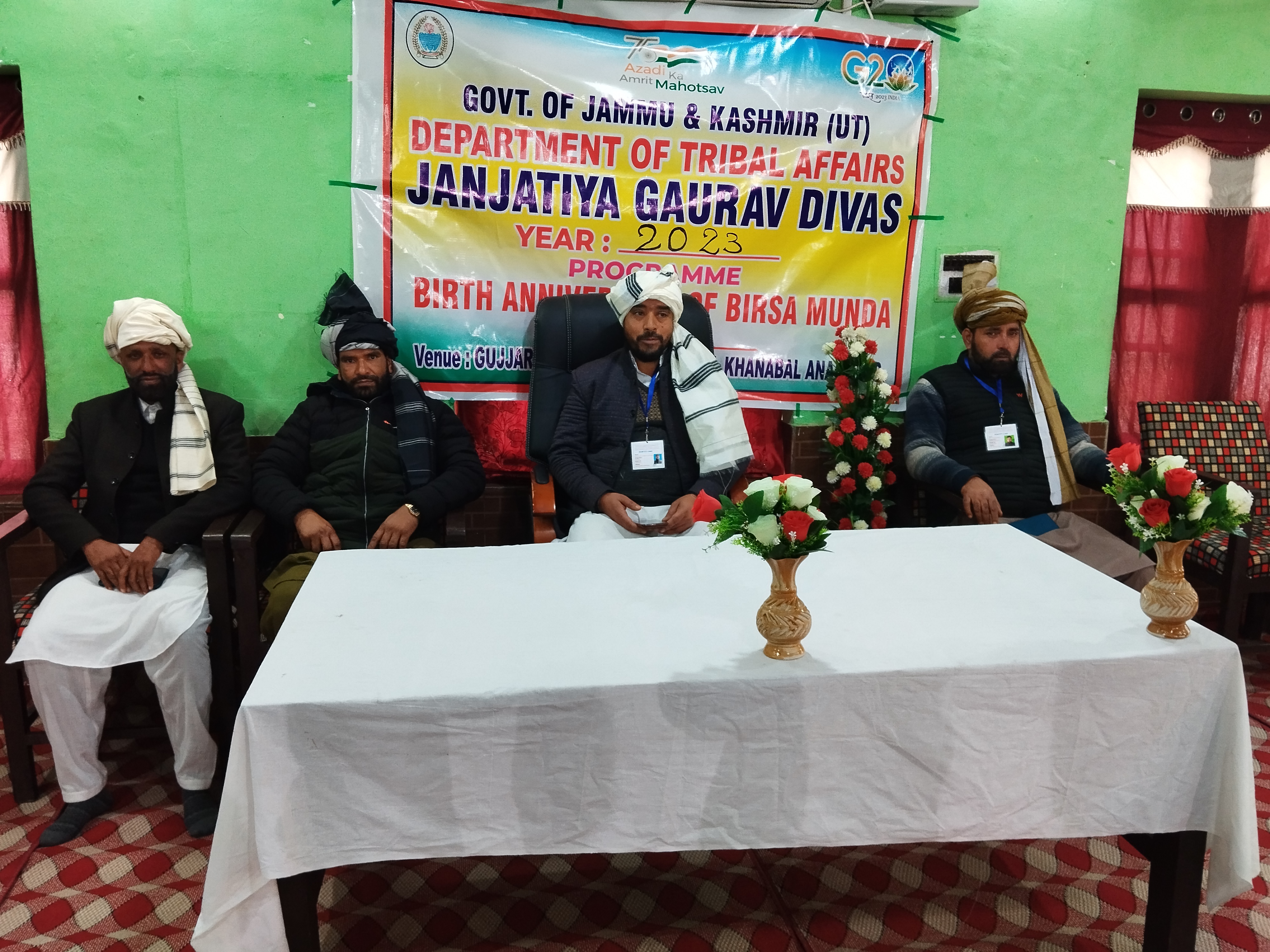 Celebration of Janjatiya Gaurav Divas at Gujjar and Bakarwal Hostel Anantnag